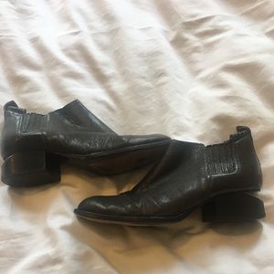 Alexander Wang Kori Leather Ankle Booties - Grey 9